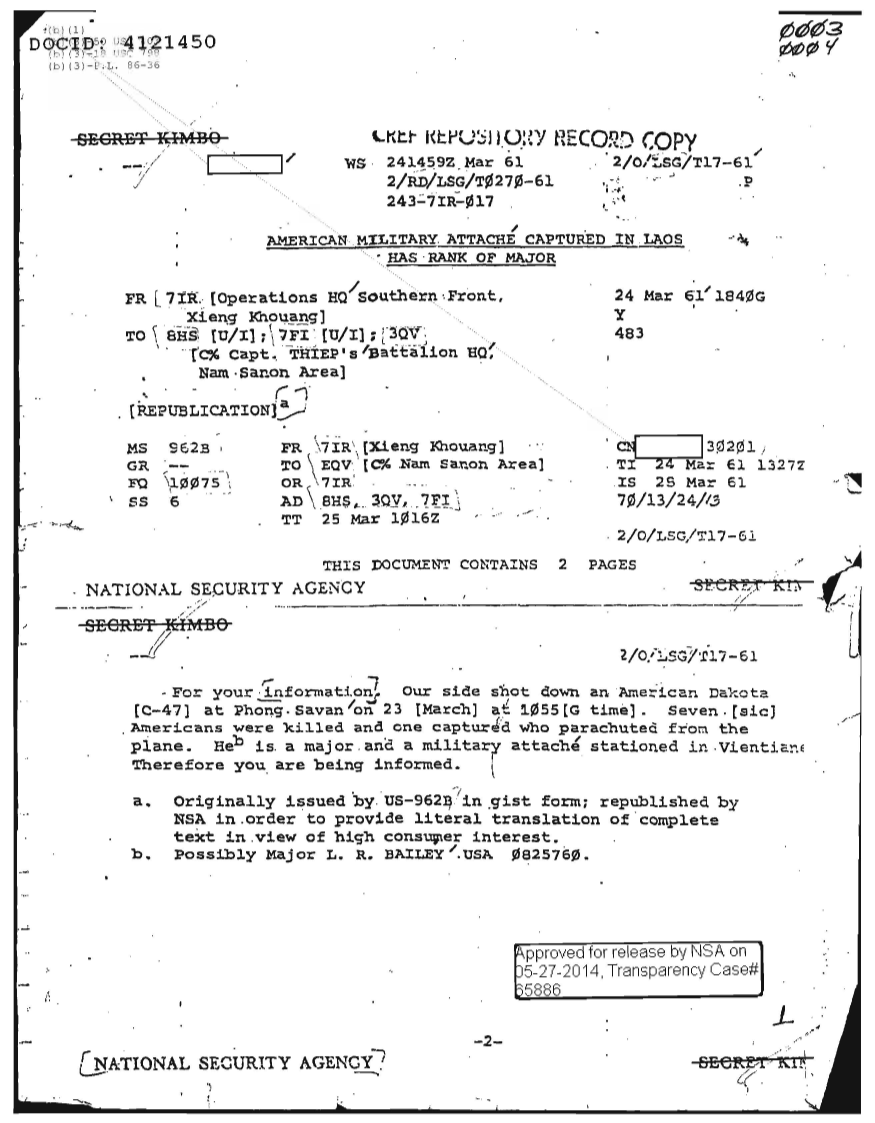  AMERICAN MILITARY ATTACHE CAPTURED IN LAOS HAS RANK OF MAJOR.PDF