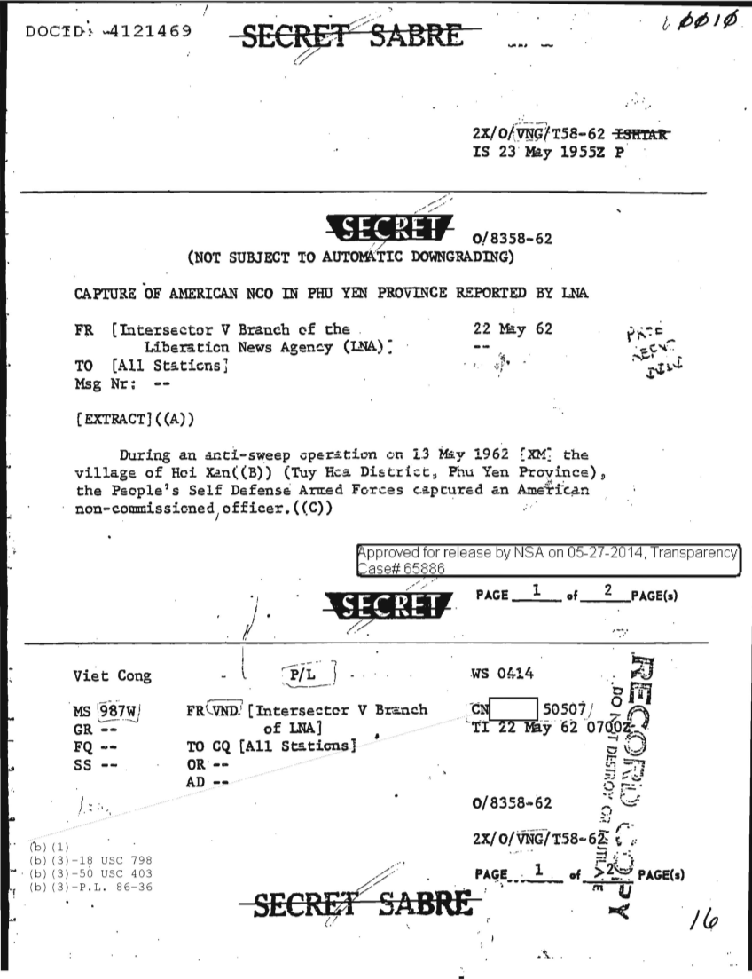  CAPTURE OF AMERICAN NCO IN PHU YEN PROVINCE REPORTED BY LNA 0010.PDF