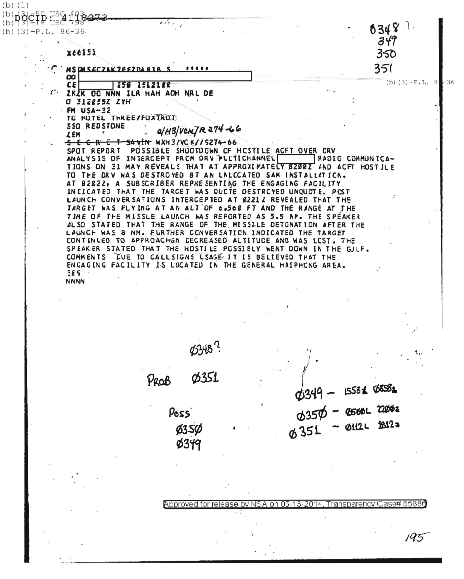  POSSIBLE SHOOTDOWN OF HOSTILE AIRCRAFT OVER DRV 0350.PDF