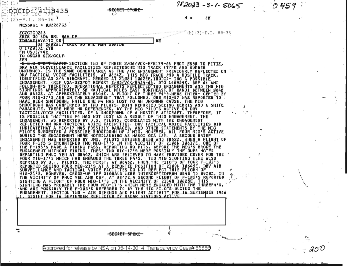  DRV AIR SURVEILLANCE FACILITIES REFLECTED ONE MIG TRACK, SECTION TWO OF THREE 0459.PDF