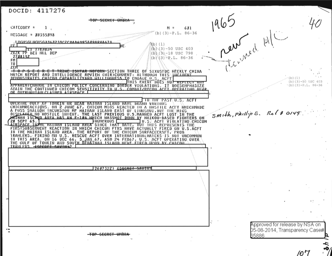  CHICOM CAPABILITY AND WILLINGNESS TO ENGAGE U.S. AIRCRAFT,  SECTION THREE OF SIX 0149.PDF