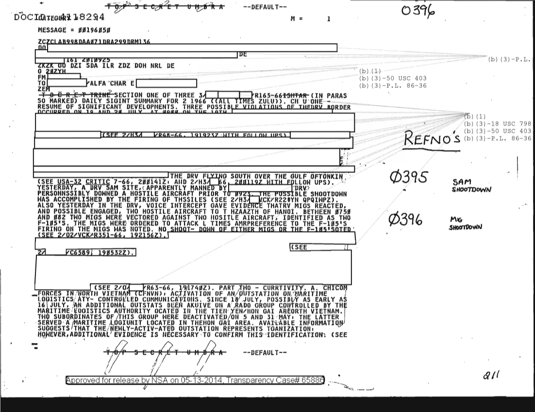  DAILY SIGINT SUMMARY FOR 1966,  SECTION 1 OF 3 0395.PDF