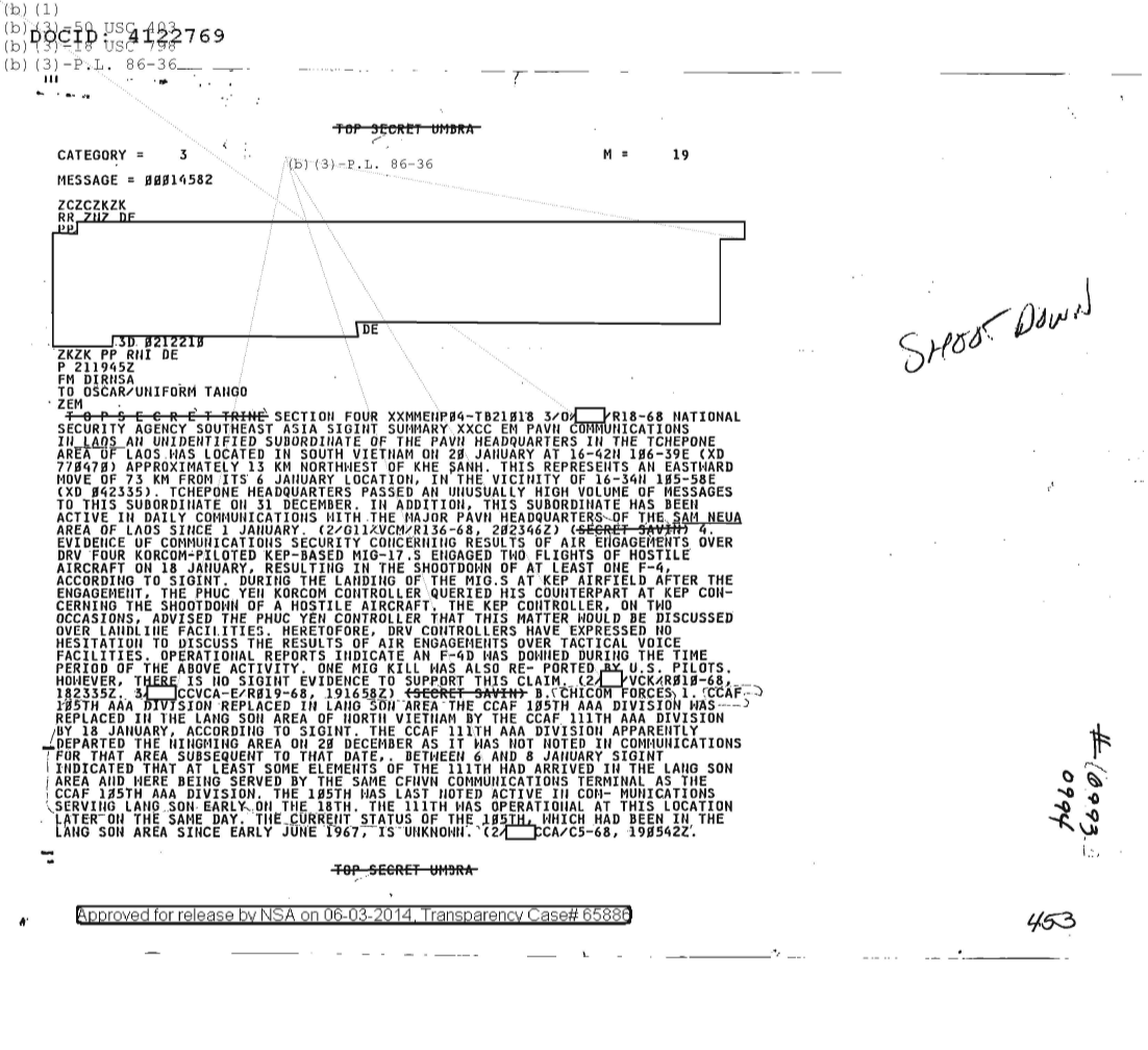  NATIONAL SECURITY AGENCY SOUTHEAST ASIA SIGINT SUMMARY,  SECTION FOUR 0994.PDF