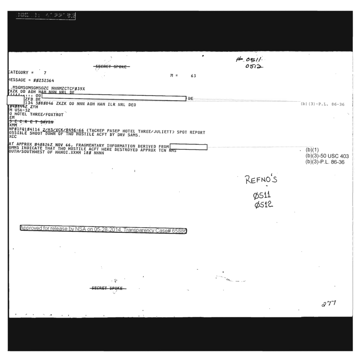  POSSIBLE SHOOTDOWN OF TWO HOSTILE AIRCRAFT BY DRV SAMS 0512.PDF