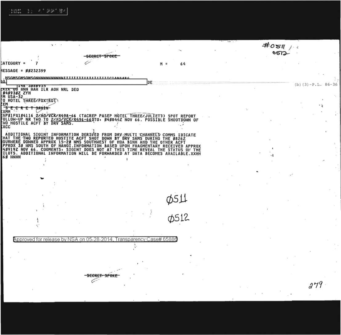  POSSIBLE SHOOTDOWN OF TWO HOSTILE AIRCRAFT BY DRV SAMS, FOLLOW UP NR TWO 0512.PDF