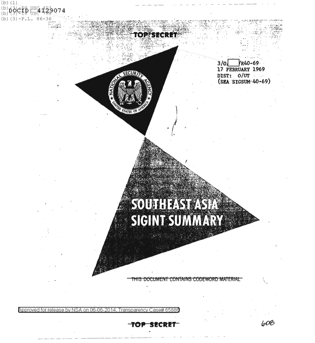  NATIONAL SECURITY AGENCY SOUTHEAST ASIA SIGINT SUMMARY 1381.PDF