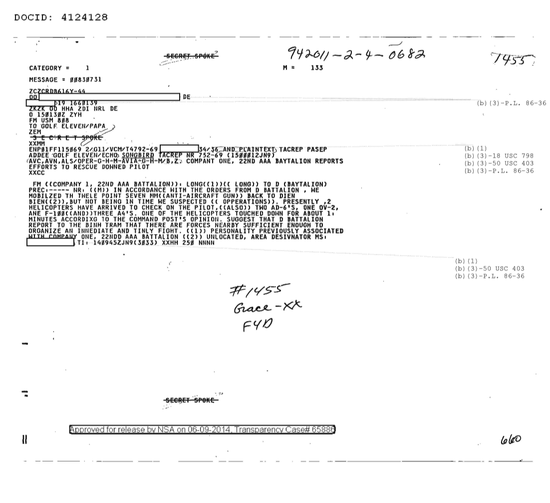  COMPANY ONE,  22ND AAA BATTALION REPORTS EFFORTS TO RESCUE DOWNED PILOT 1455.PDF