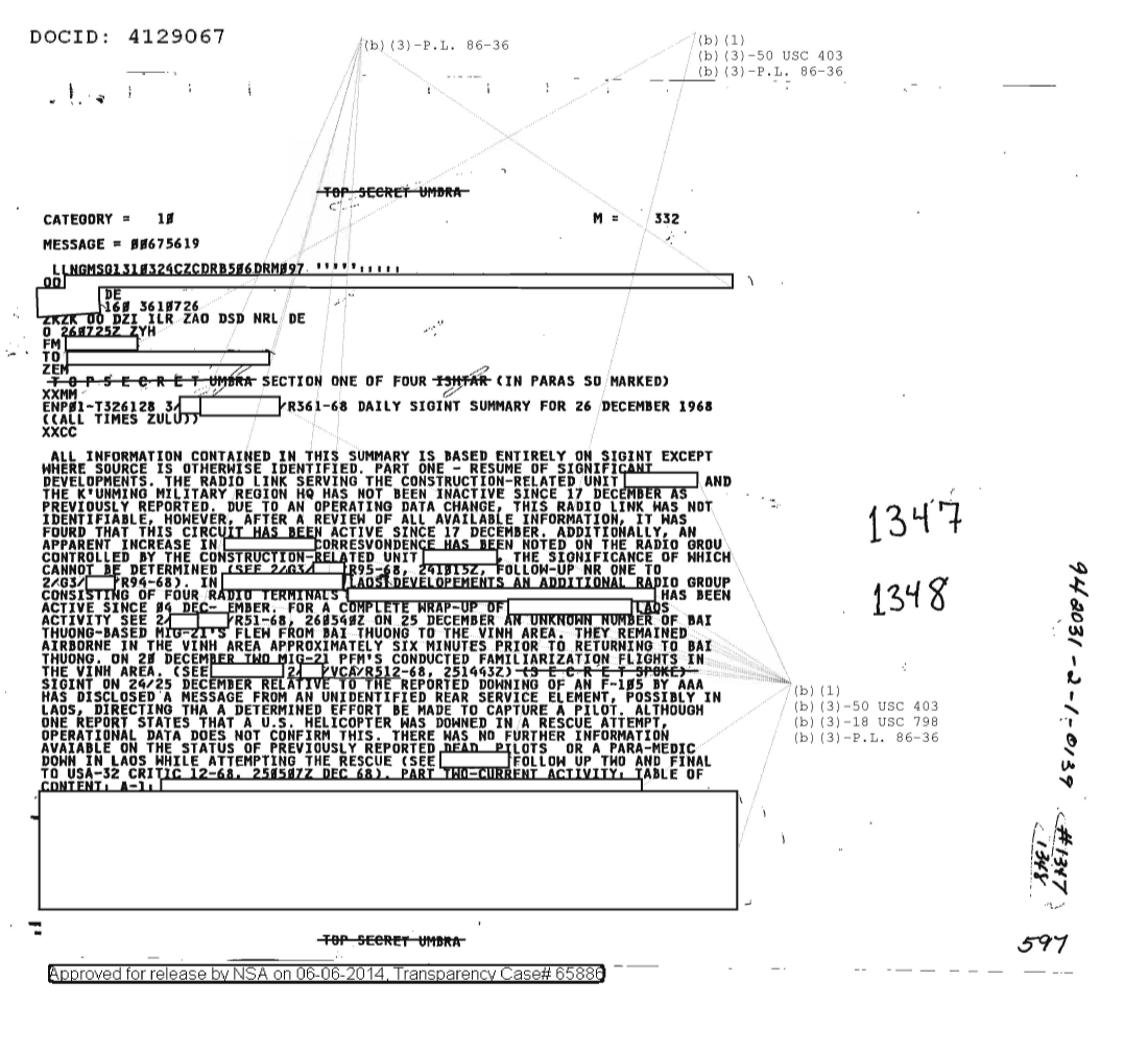  DAILY SIGINT SUMMARY FOR 26 DECEMBER 1968, SECTION ONE OF FOUR 1348.PDF