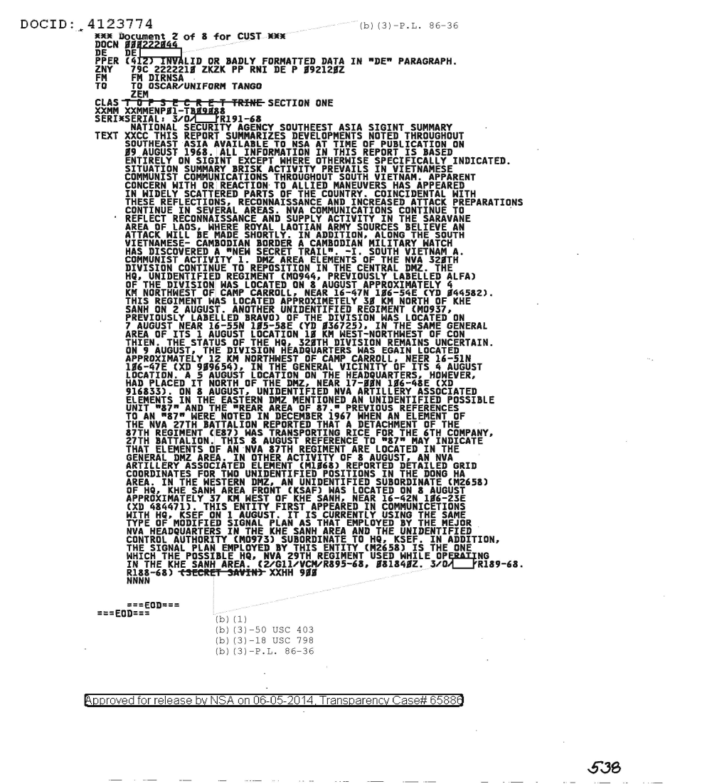  NATIONAL SECURITY AGENCY SOUTHEAST ASIA SIGINT SUMMARY 1246.PDF