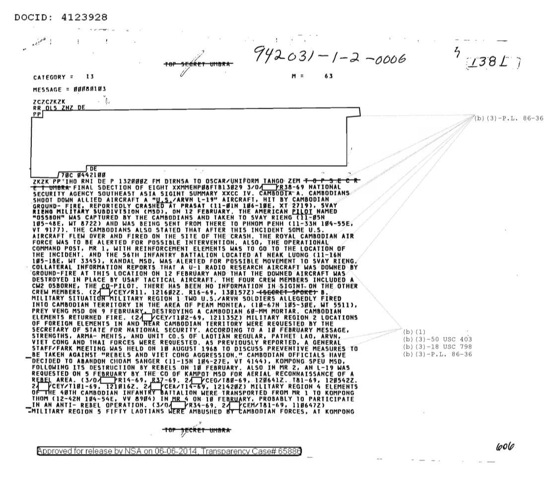  NATIONAL SECURITY AGENCY SOUTHEAST ASIA SIGINT SUMMARY, FINAL SECTION OF EIGHT 1381.PDF