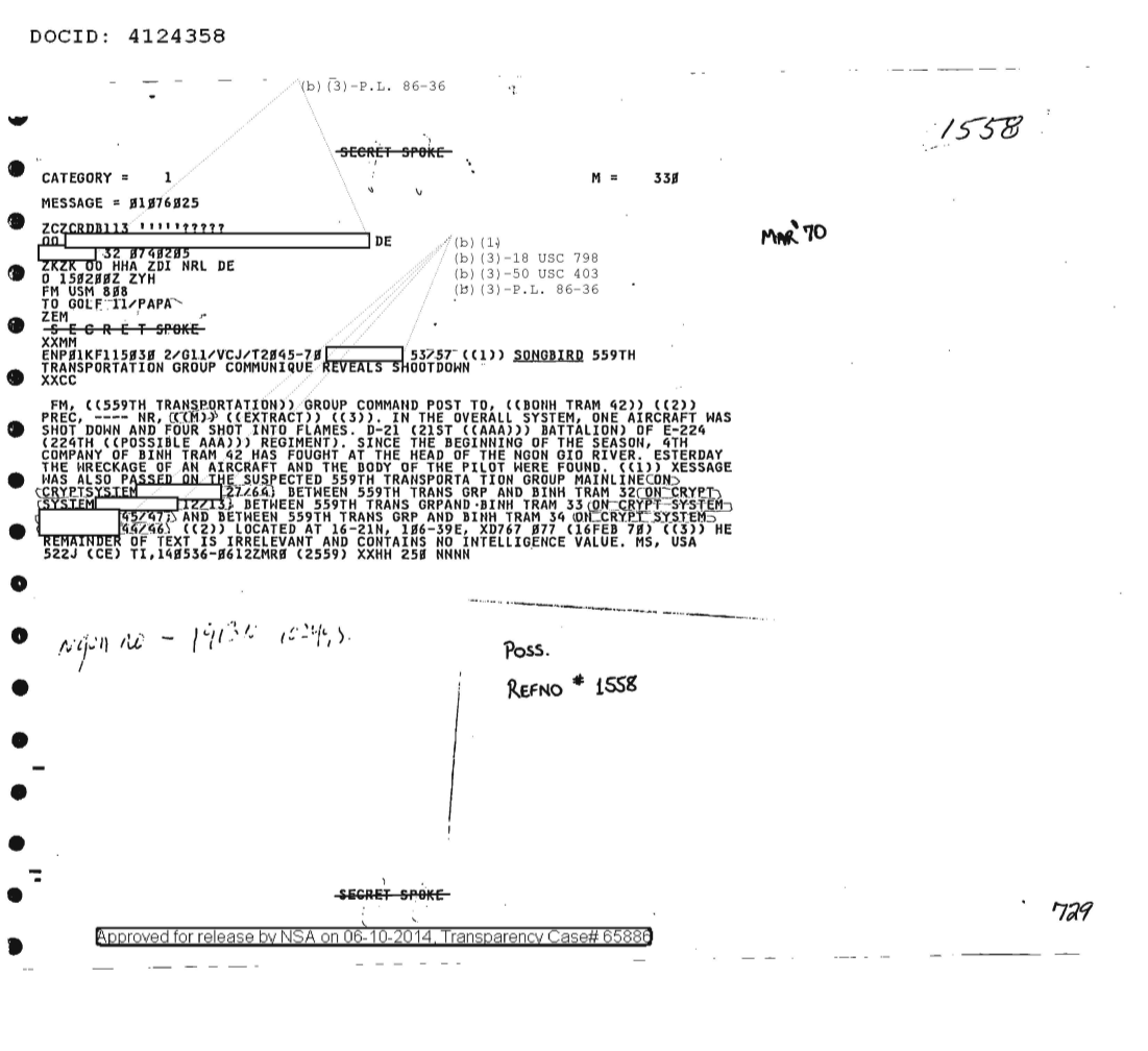  559TH TRANSPORTATION GROUP COMMUNIQUE REVEALS SHOOTDOWN 1558.PDF