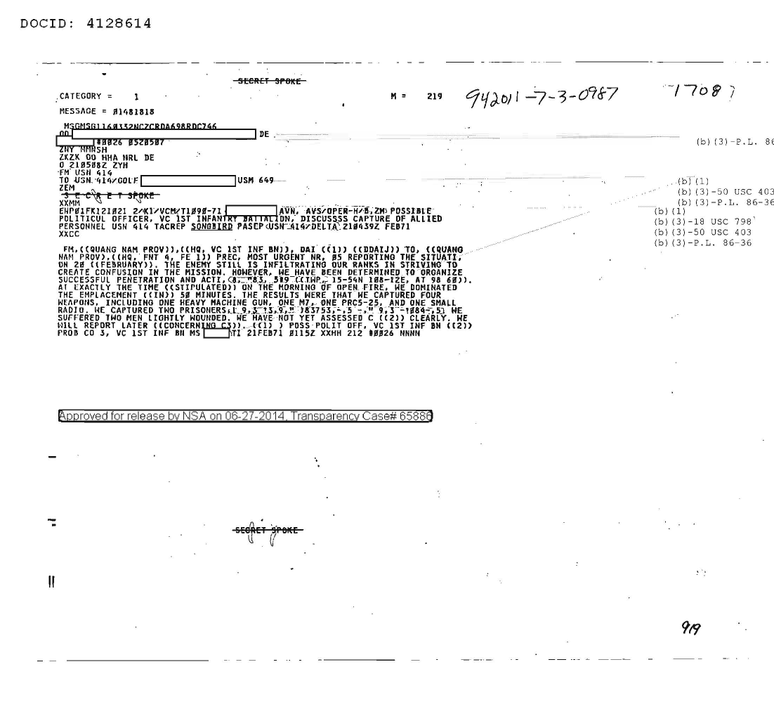  POSSIBLE POLITICAL OFFICER, VC 1ST INFANTRY BATTALION, DISCUSSES CAPTURE OF ALLIED PERSONNEL 1708.PDF