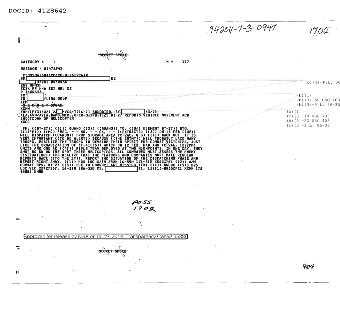  BT-27 REPORTS VEHICLE MOVEMENT AND SHOOTDOWN OF HELICOPTER 1702.PDF