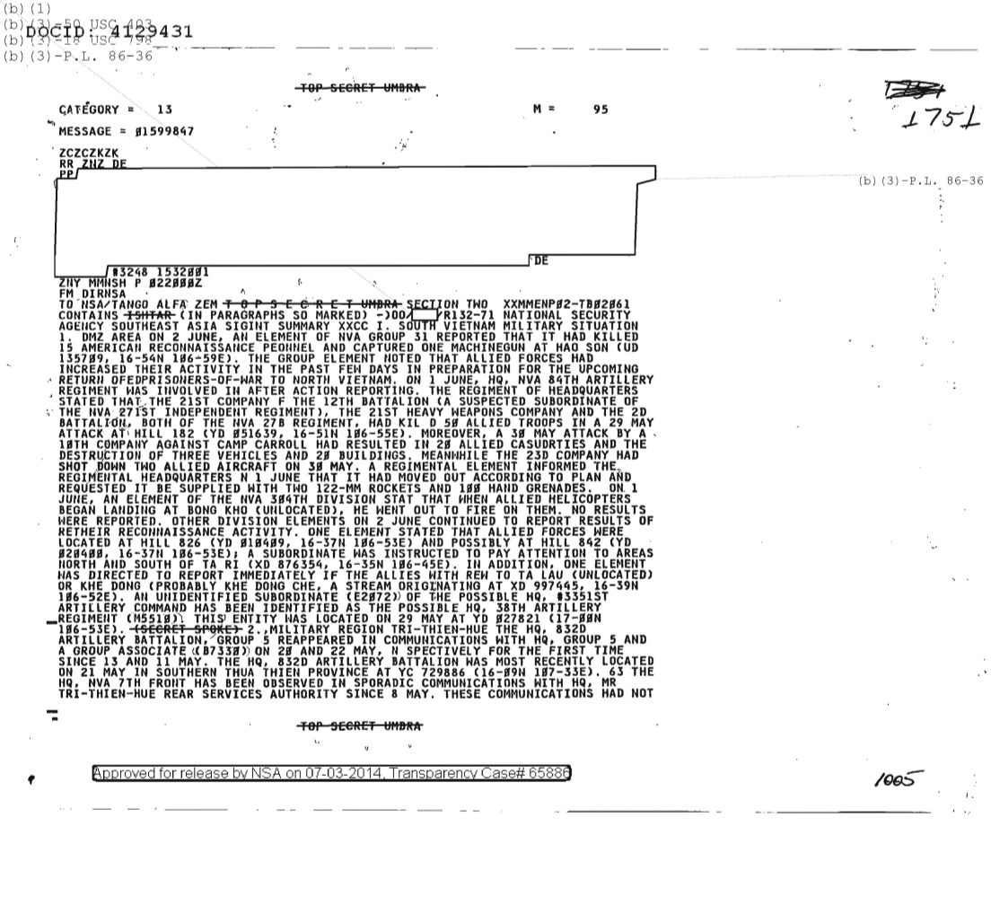  NATIONAL SECURITY AGENCY SOUTHEAST ASIA SIGINT SUMMARY, SECTION TWO 1751.PDF