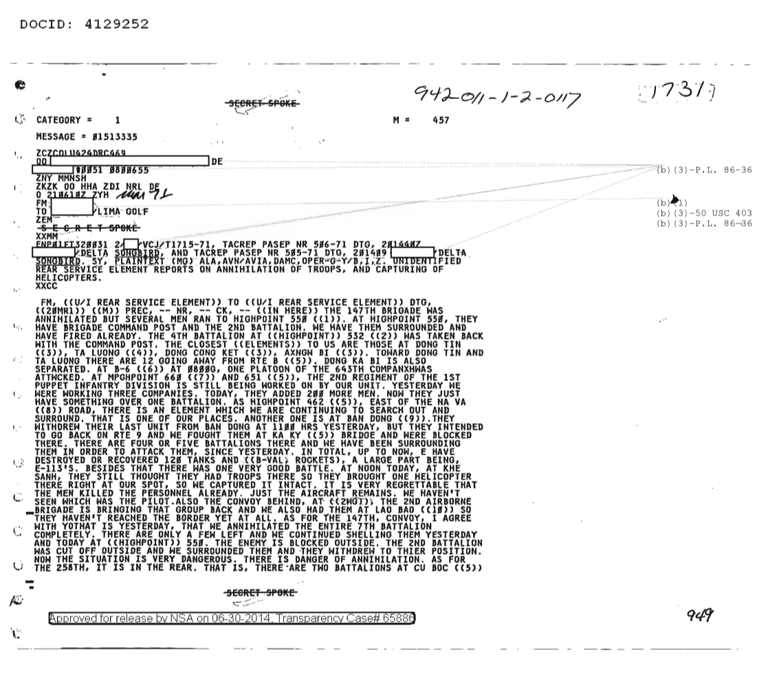  UNIDENTIFIED REAR SERVICE ELEMENT REPORTS ON ANNIHILATION OF TROOPS, AND CAPTURING OF HELICOPTERS 1731.PDF