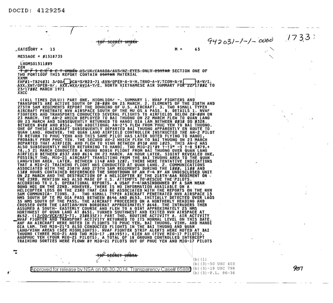  NORTH VIETNAMESE AIR SUMMARY FOR 22-1700Z TO 23-1700Z MARCH 1971 1733.PDF