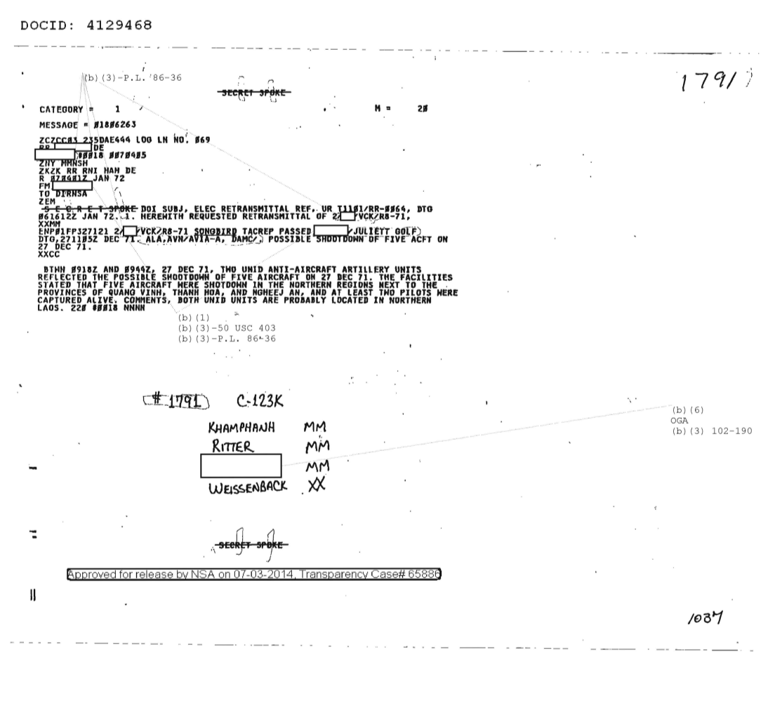  POSSIBLE SHOOTDOWN OF FIVE AIRCRAFT ON 27 DECEMBER 1971 1791.PDF