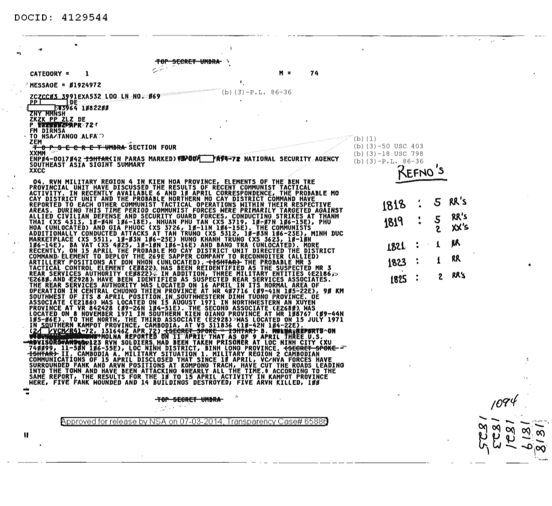  NATIONAL SECURITY AGENCY SOUTHEAST SIGINT SUMMARY, SECTION FOUR 1821.PDF