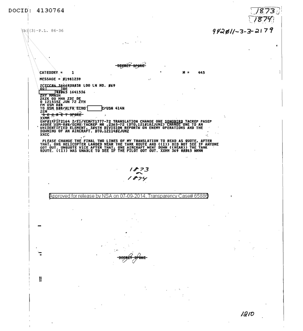  CHANGE ONE TO AN UNIDENTIFIED ELEMENT, 304TH DIVISION REPORTS ON ENEMY OPERATIONS AND THE DOWNING OF AN AIRCRAFT 1873.PDF