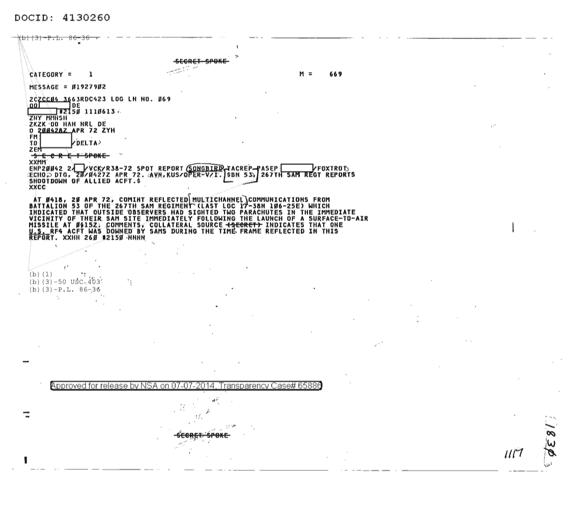  BN 53, 267TH SAM REGIMENT REPORTS SHOOTDOWN OF ALLIED AIRCRAFT 1830.PDF