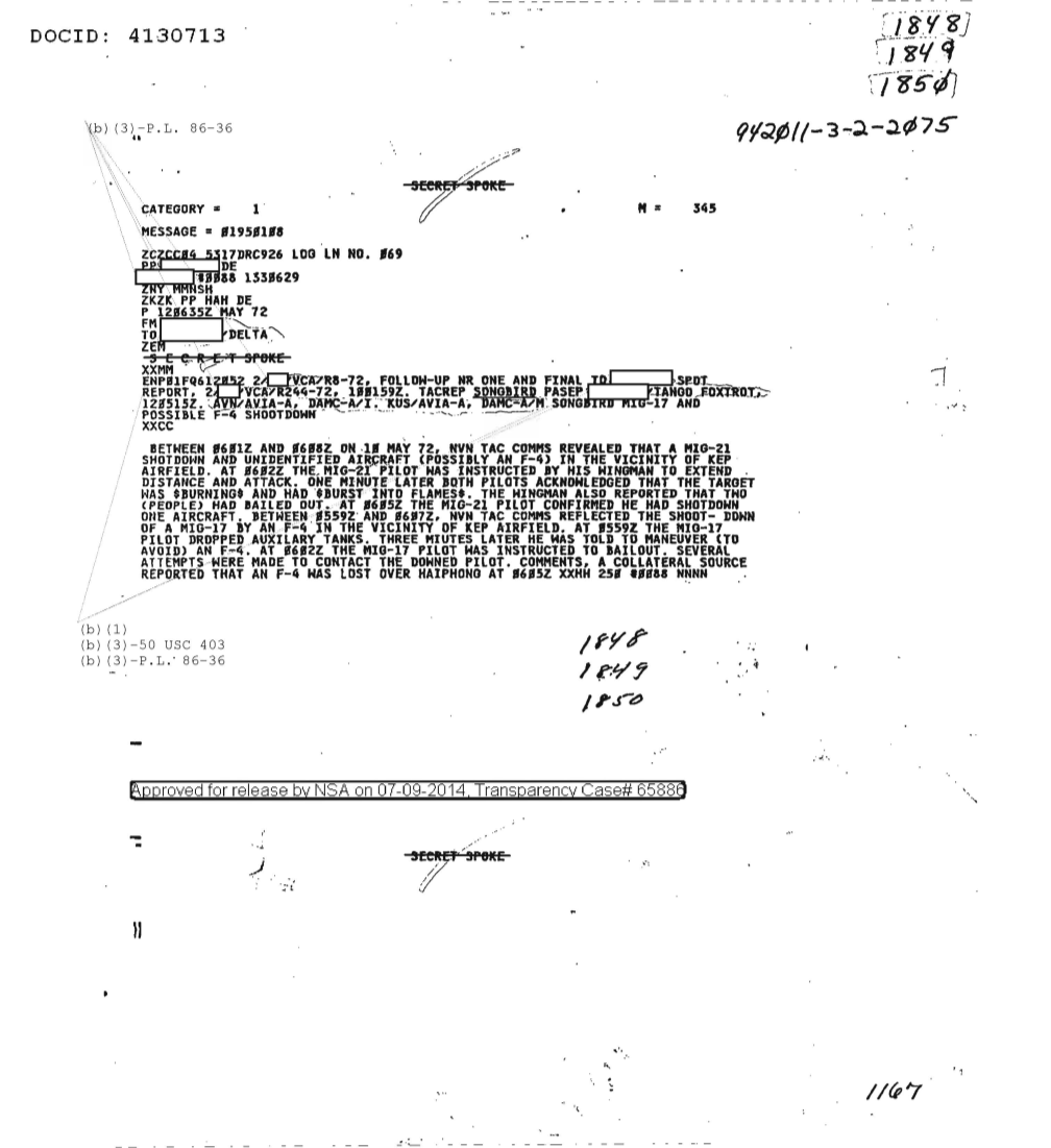  MIG-17 AND POSSIBLE F-4 SHOOTDOWN, FOLLOW-UP NR ONE AND FINAL 1849.PDF