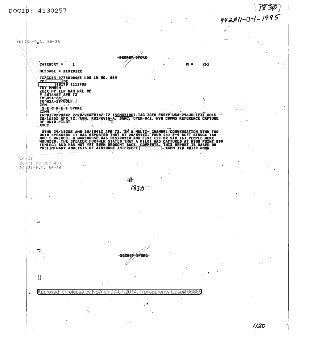  NVN COMMUNICATIONS REFERENCE CAPTURE OF UNIDENTIFIED PILOT 1830.PDF