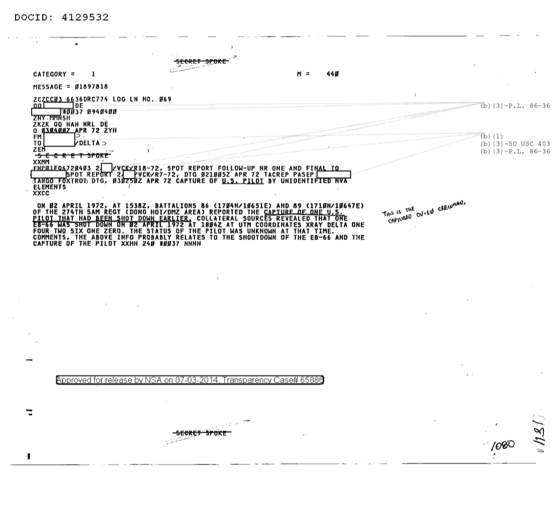  CAPTURE OF U.S. PILOT BY UNIDENTIFIED NVA ELEMENTS 1813.PDF