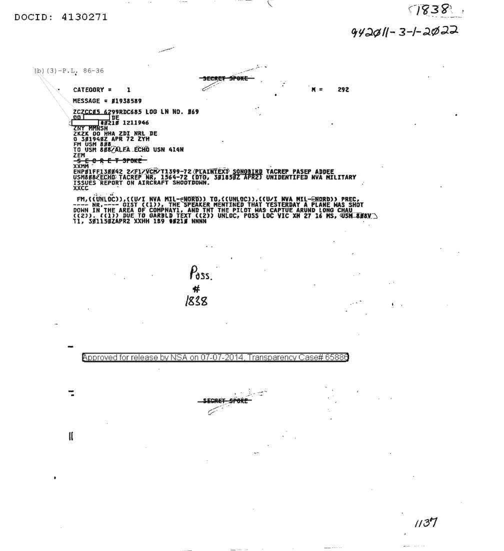  UNIDENTIFIED NVA MILITARY ISSUES REPORT ON AIRCRAFT SHOOTDOWN 1838.PDF