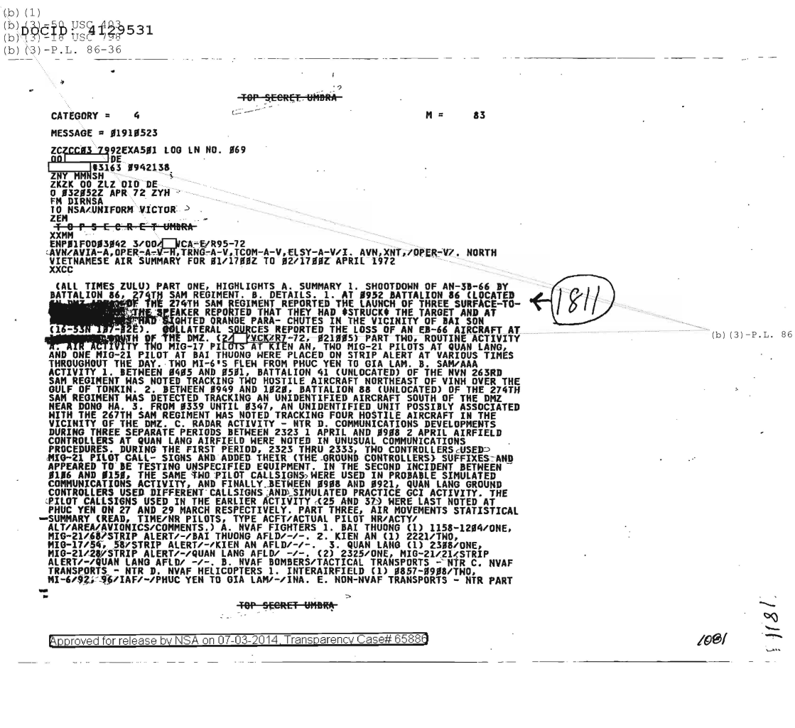  NORTH VIETNAMESE AIR SUMMARY FOR 01-1700Z TO 02-1700Z APRIL 1972 1811.PDF