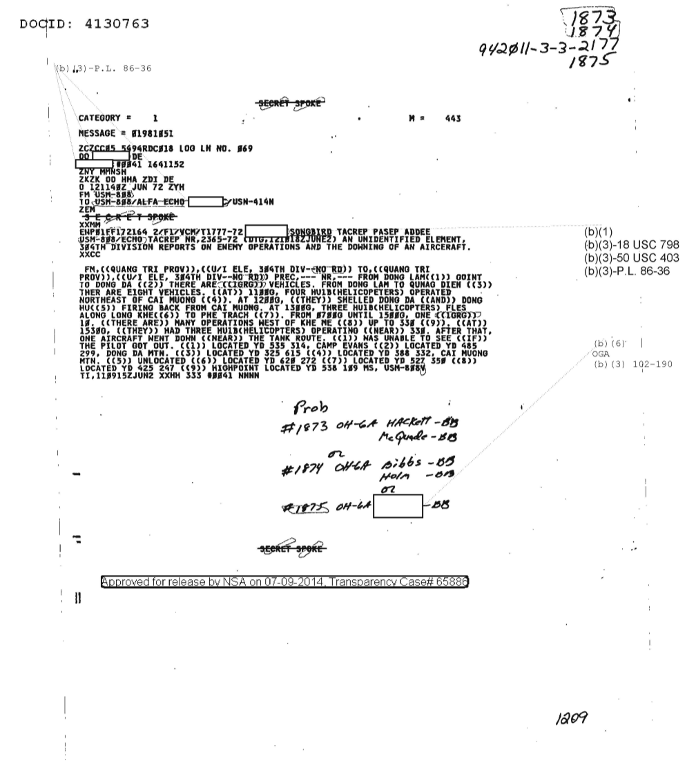  AN UNIDENTIFIED ELEMENT 304TH DIVISION REPORTS ON ENEMY OPERATIONS AND THE DOWNING OF AN AIRCRAFT 1875.PDF