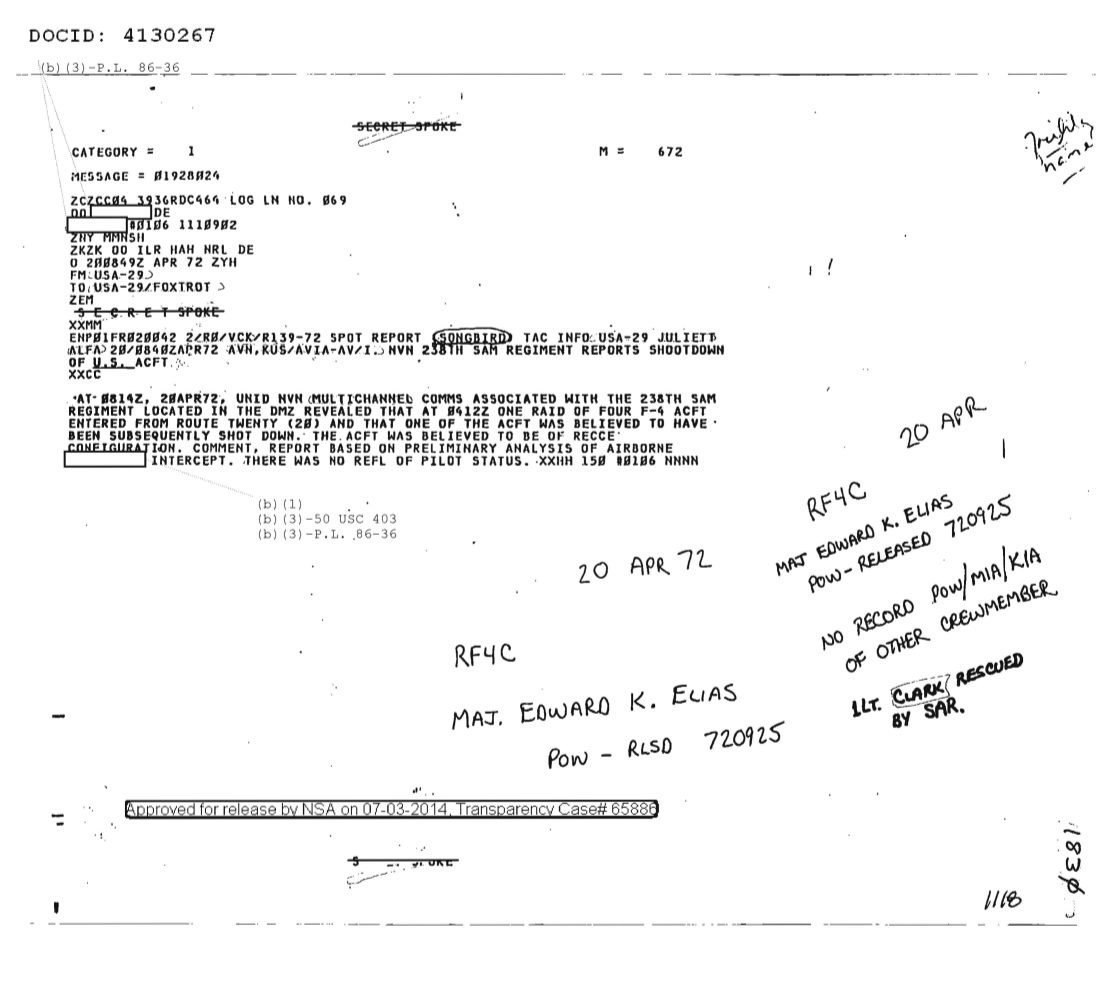  NVN 238TH SAM REGIMENT REPORTS SHOOTDOWN OF U.S. AIRCRAFT 1830.PDF