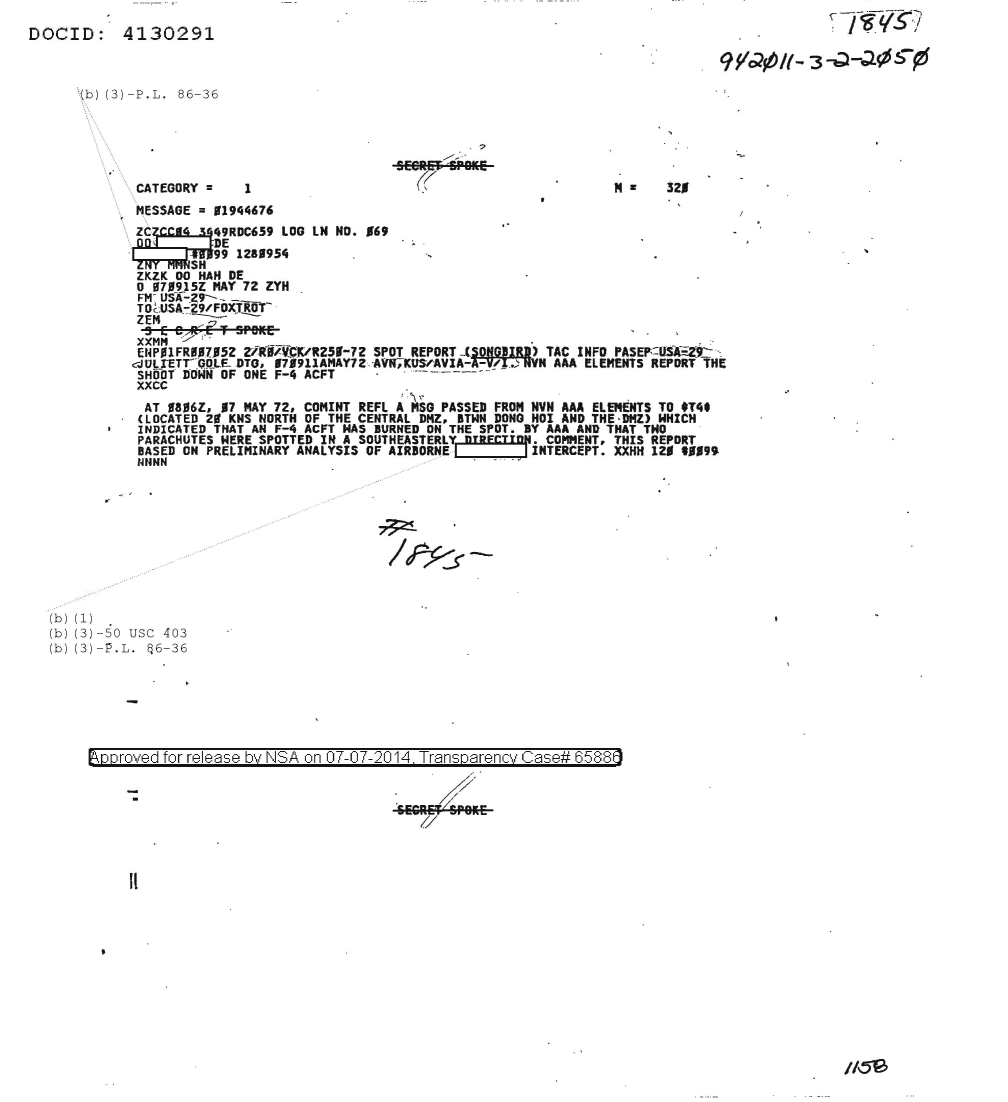  NVN AAA ELEMENTS REPORT THE SHOOT DOWN OF ONE F-4 AIRCRAFT 1845.PDF