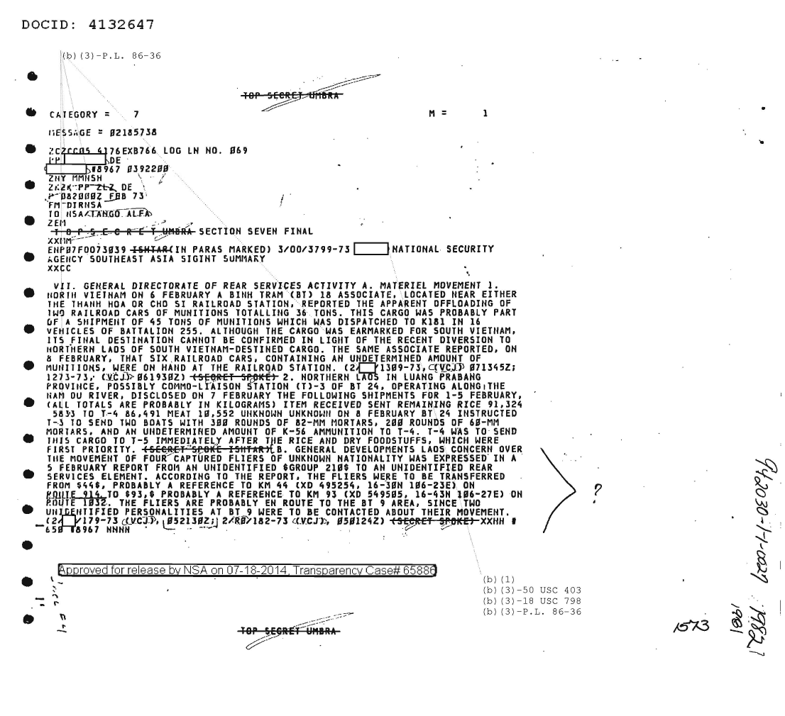  NATIONAL SECURITY AGENCY SOUTHEAST ASIA SIGINT SUMMARY, SECTION SEVEN FINAL 1982.PDF