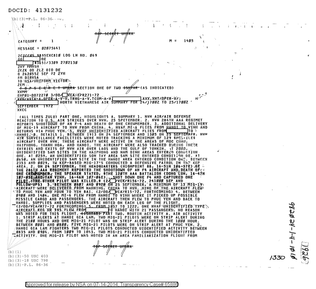  NORTH VIETNAMESE AIR SUMMARY FOR 24-1700Z TO 25-1700Z SEPTEMBER 1972 1926.PDF