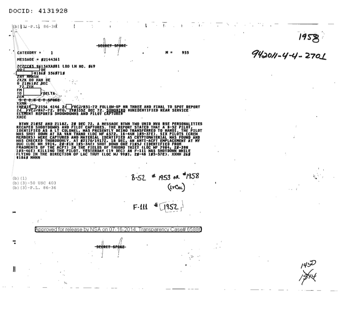  UNIDENTIFIED REAR SERVICE ELEMENT REPORTS SHOOTDOWNS AND PILOT CAPTURES, FOLLOW-UP NR THREE AND FINAL 1952.PDF
