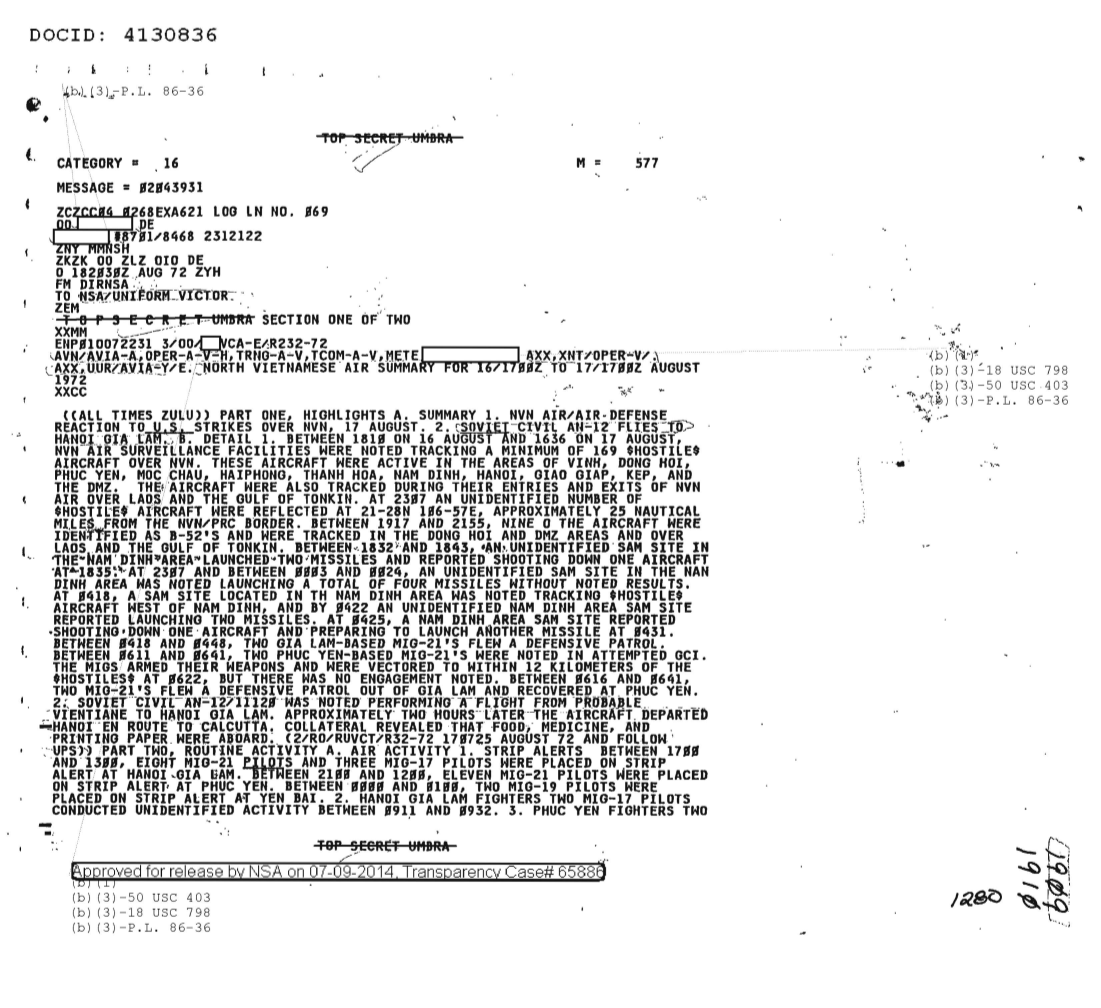  NORTH VIETNAMESE AIR SUMMARY FOR 16-1700Z TO 17-1700Z AUGUST 1972, SECTION ONE OF TWO (1280) 1909.PDF