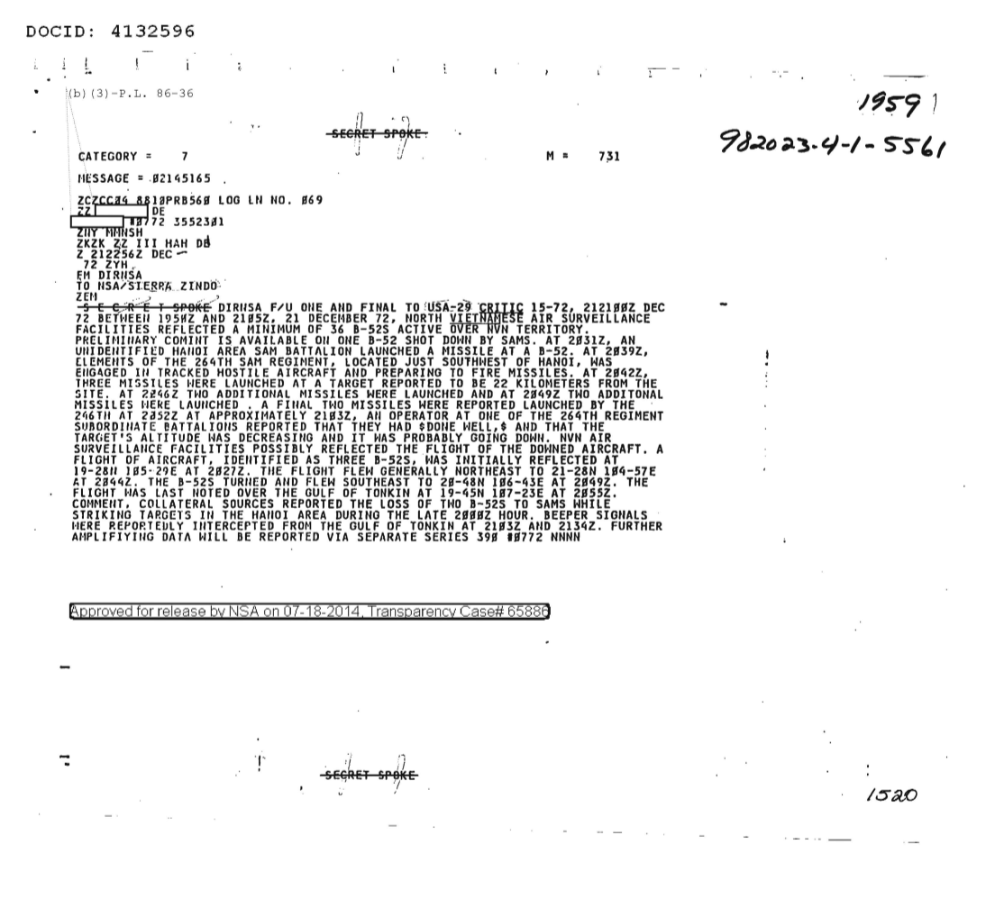  DIRNSA FOLLOW-UP ONE AND FINAL TO USA-29 CRITIC 15-72 1965.PDF