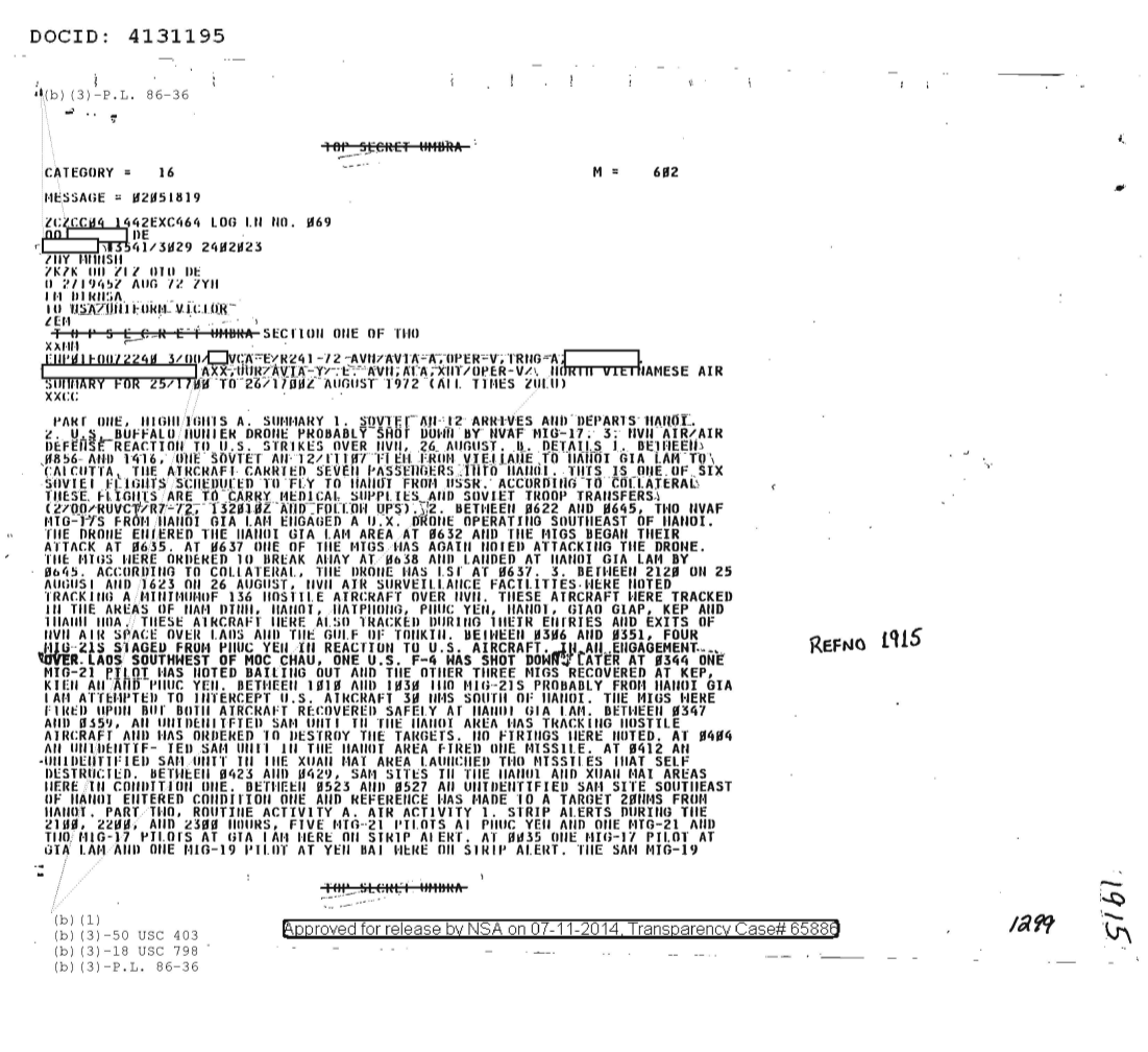  NORTH VIETNAMESE AIR SUMMARY FOR 25-1700Z TO 26-1700Z AUGUST 1972 1915.PDF