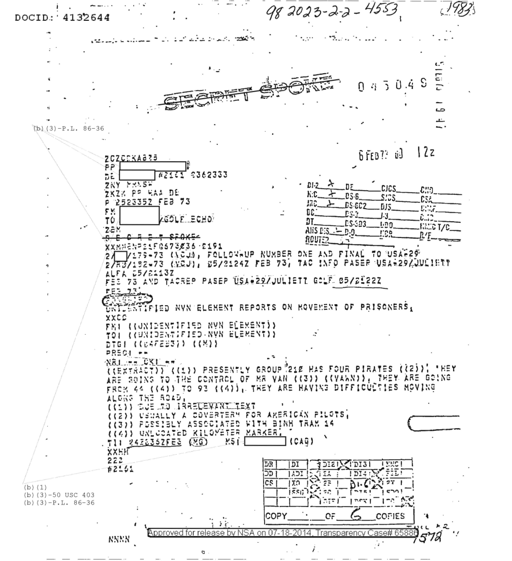  UNIDENTIFIED NVN ELEMENT REPORTS ON MOVEMENT OF PRISONERS, FOLLOW-UP NUMBER ONE AND FINAL 1983.PDF