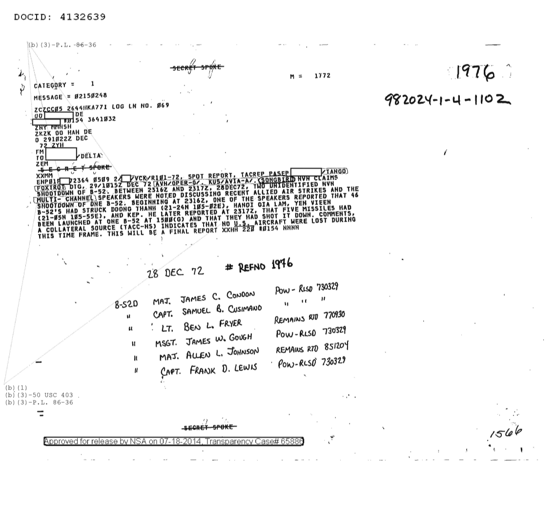  NVN CLAIMS SHOOTDOWN OF B-52 1976.PDF