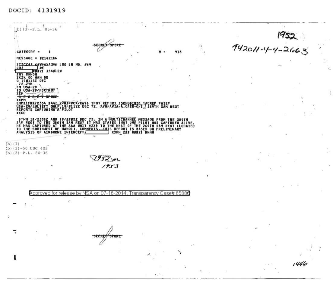  389TH SAM REGIMENT REPORTS CAPTURING A PILOT 1953.PDF