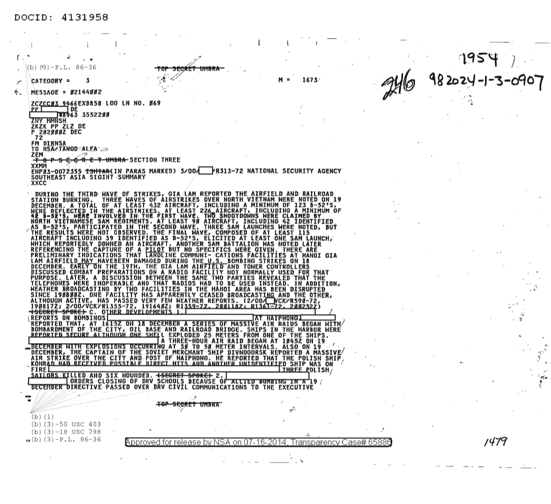  NATIONAL SECURITY AGENCY SOUTHEAST ASIA SIGINT SUMMARY, SECTION THREE 1954.PDF