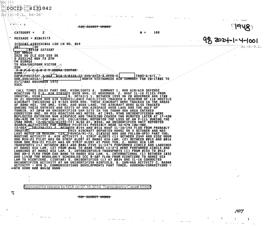  NORTH VIETNAMESE AIR SUMMARY FOR 20-1700Z TO 21-1700Z NOVEMBER 1972 1948.PDF