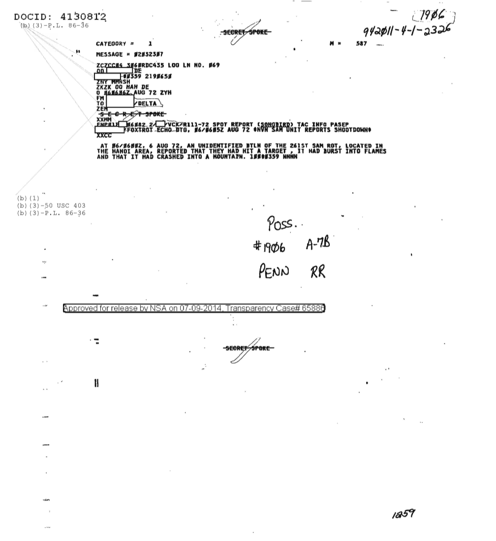  NVN SAM UNIT REPORTS SHOOTDOWN 1906.PDF