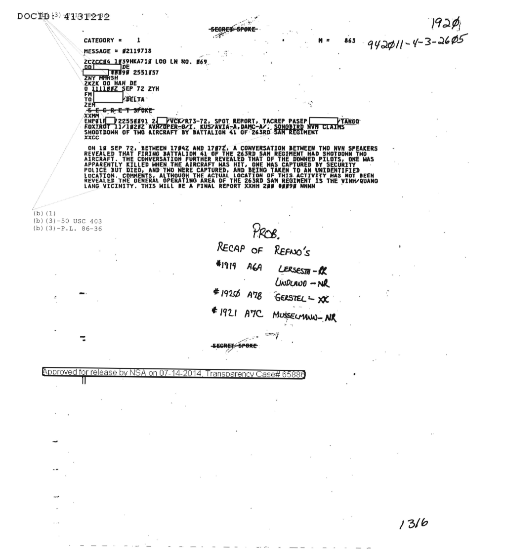  NVN CLAIMS SHOOTDOWN OF TWO AIRCRAFT BY BATTALION 41 OF 263RD SAM REGIMENT (1316) 1919.PDF