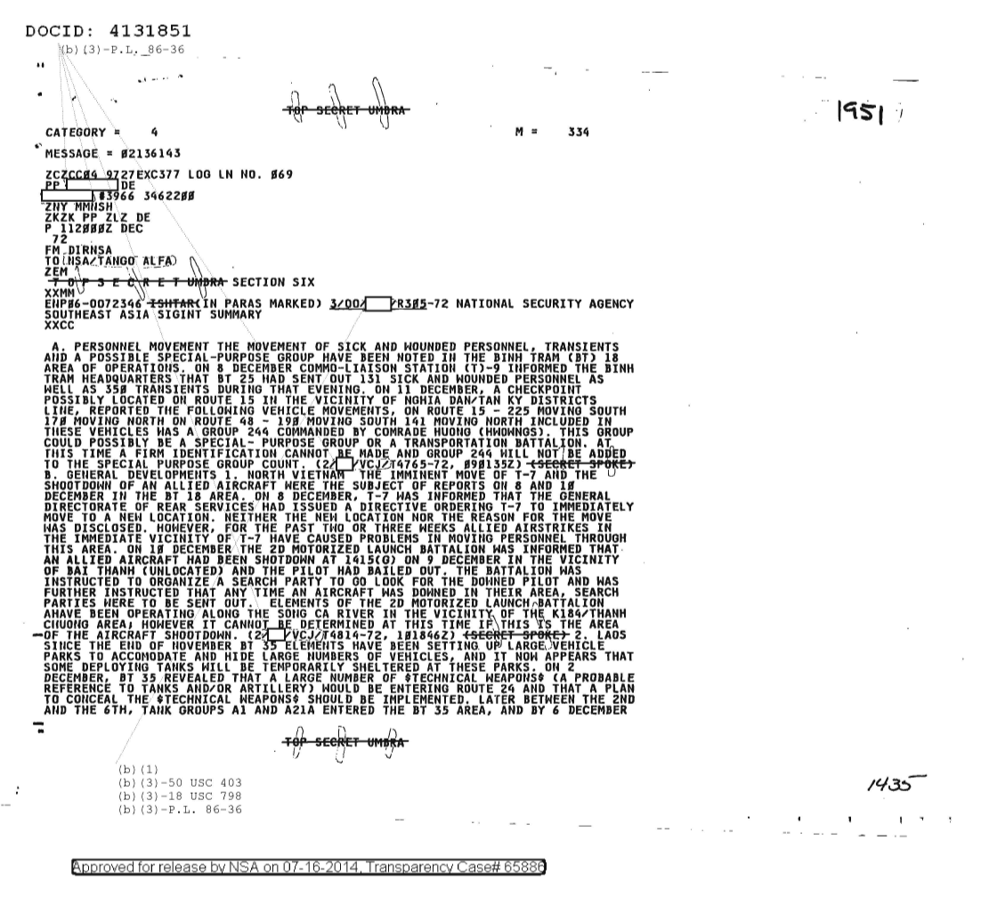  NATIONAL SECURITY AGENCY SOUTHEAST ASIA SIGINT SUMMARY, SECTION SIX AND SEVEN 1951.PDF