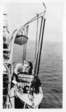 A series of captioned-photos of the boat crews of CGC SEMINOLE testing boat-hoisting bolts in April, 1922.