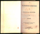 "United States Revenue Marine [Corrected to January 7, 1846].  This service is under the direction and superintendence of the Secretary of the Treasury. The following shows the number of vessels and officers. . ."; Pages 38-41.

The Washington Directory, and National Register for 1846.

Washington: Printed by John T. Towers, 1846.

Pages 38-41