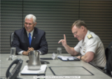 Vice President Pence visits NSA to visit Admiral Rogers on 6 September 2017 (photo)