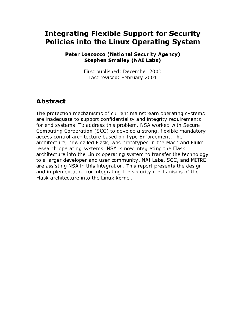  FLEXIBLE-SUPPORT-FOR-SECURITY-POLICIES-INTO-LINUX-FEB2001-ABSTRACT.PDF